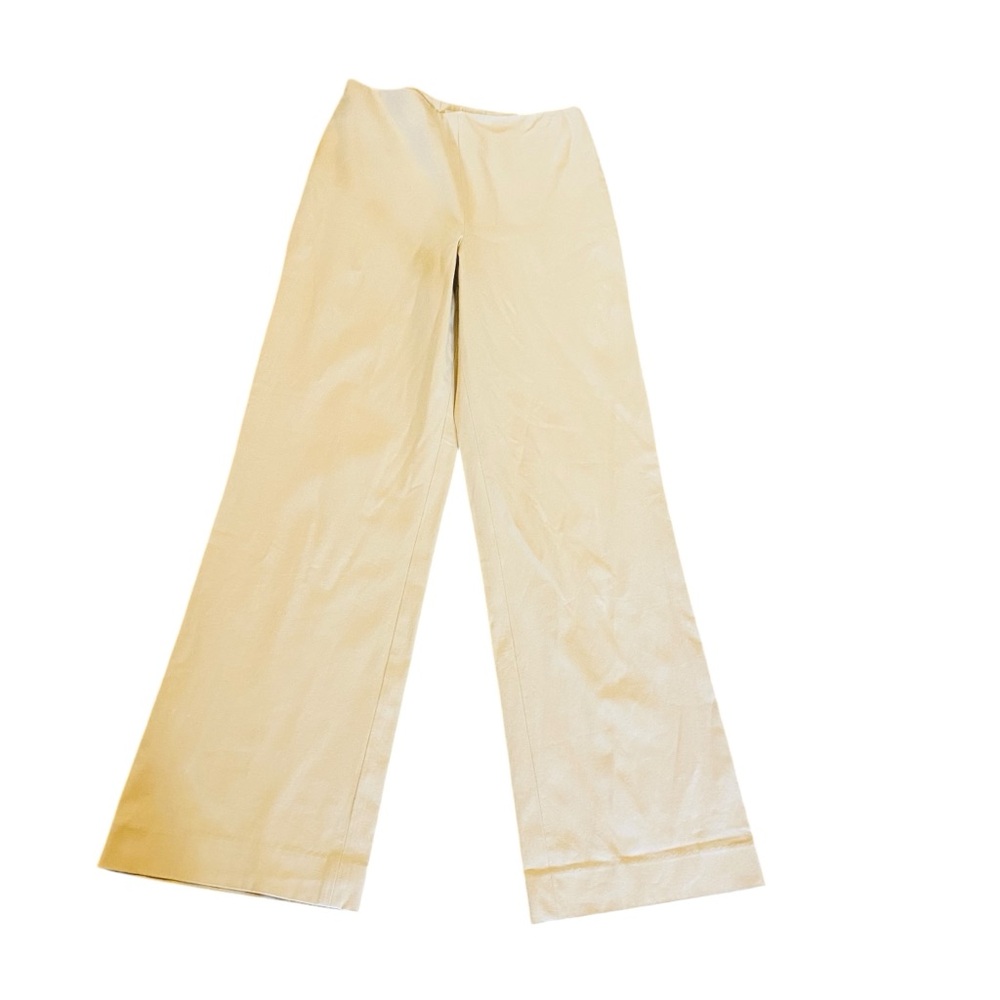 GUNEX MADE IN ITALY Tan Wide Leg Side Zip Trousers